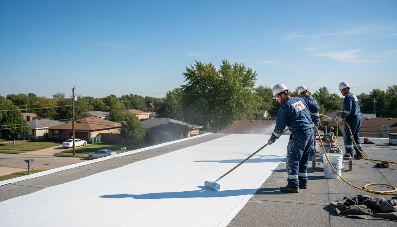 Commercial roof coating in Glenwood, IL near me